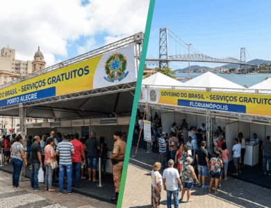 Serviços gratuitos do Governo do Brasil na Rua chegam a Porto Alegre e Florianópolis nesta semana